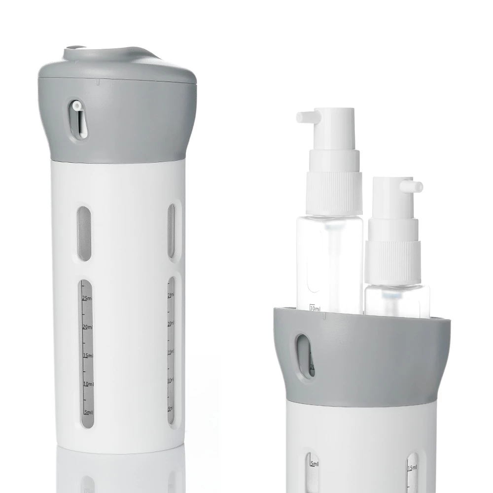 4-IN-1 LOTION SHAMPOO GEL TRAVEL DISPENSER