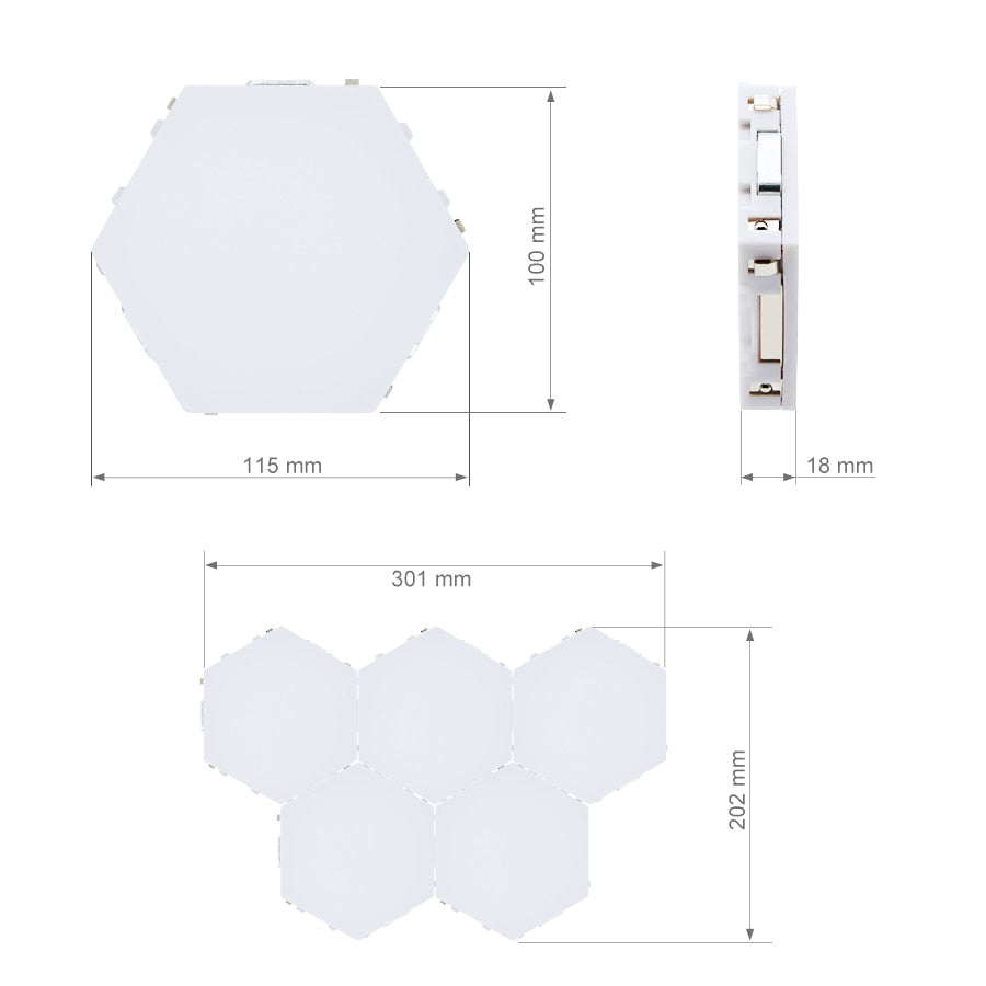 Hexagon  Touch Sensitive Lights