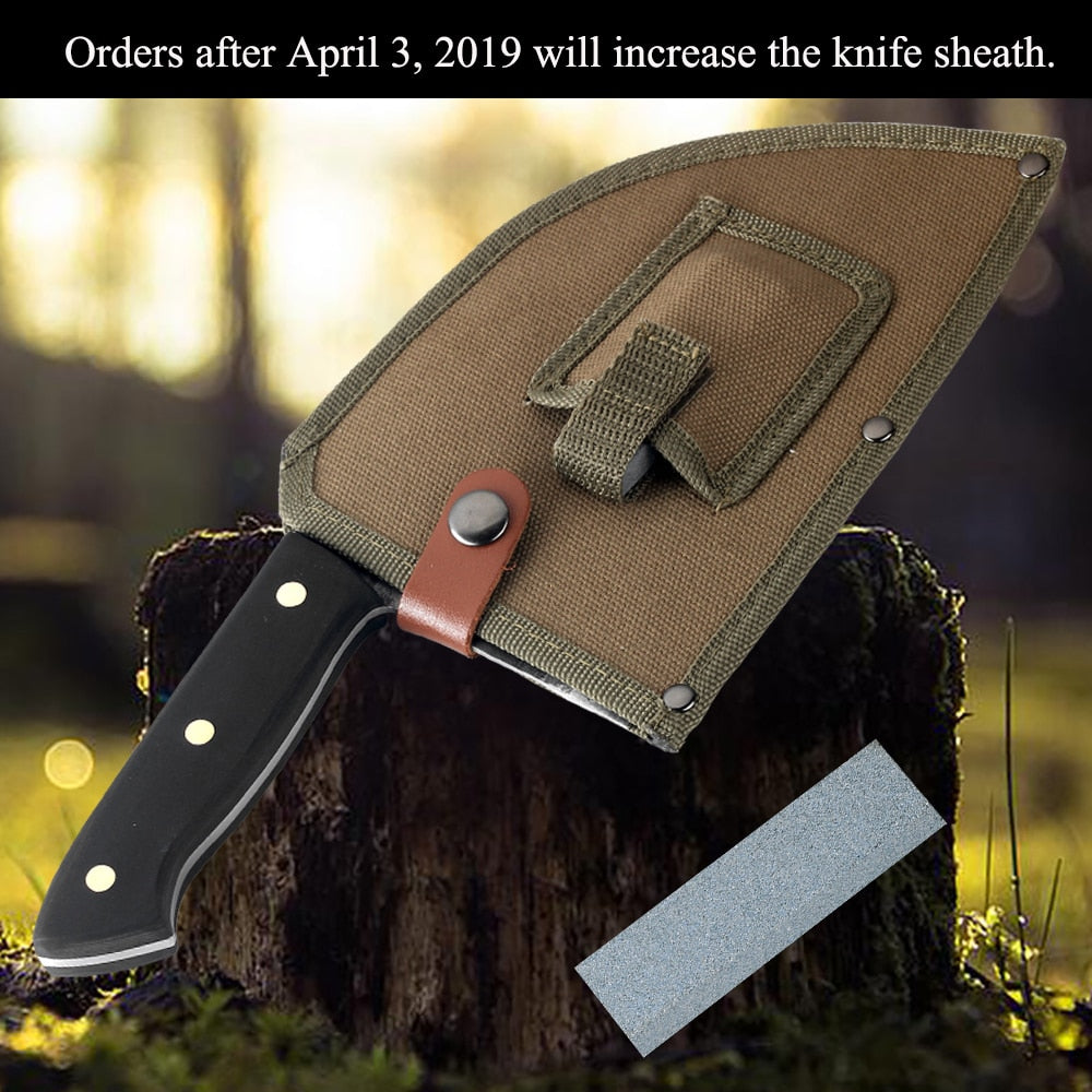 Hunter's Chef Knife Handmade Forged High-carbon Clad Steel
