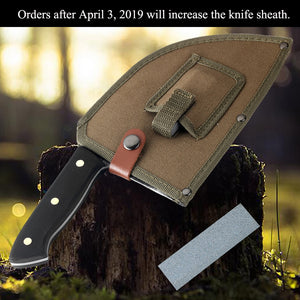 Hunter's Chef Knife Handmade Forged High-carbon Clad Steel