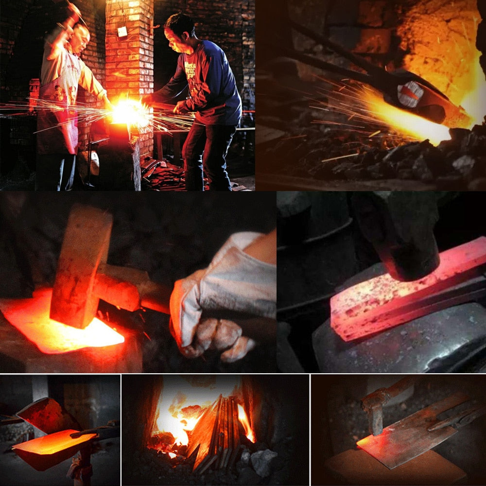 Hunter's Chef Knife Handmade Forged High-carbon Clad Steel