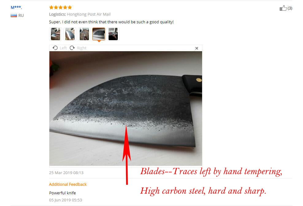 Hunter's Chef Knife Handmade Forged High-carbon Clad Steel