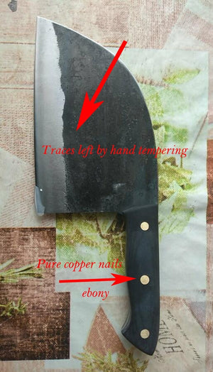 Hunter's Chef Knife Handmade Forged High-carbon Clad Steel