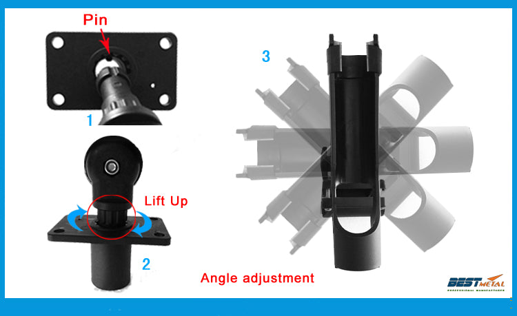 Kayak and Boat Fishing Rod Holder Adjustable / Removable