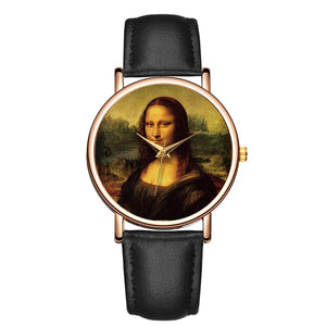Gold Case Mona Lisa Dial Watch