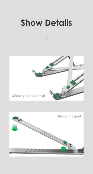 Laptop Stand for MacBook Pro Notebook Stand Foldable Aluminium Alloy Tablet Stand