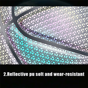 Reflective luminous fluorescent basketball
