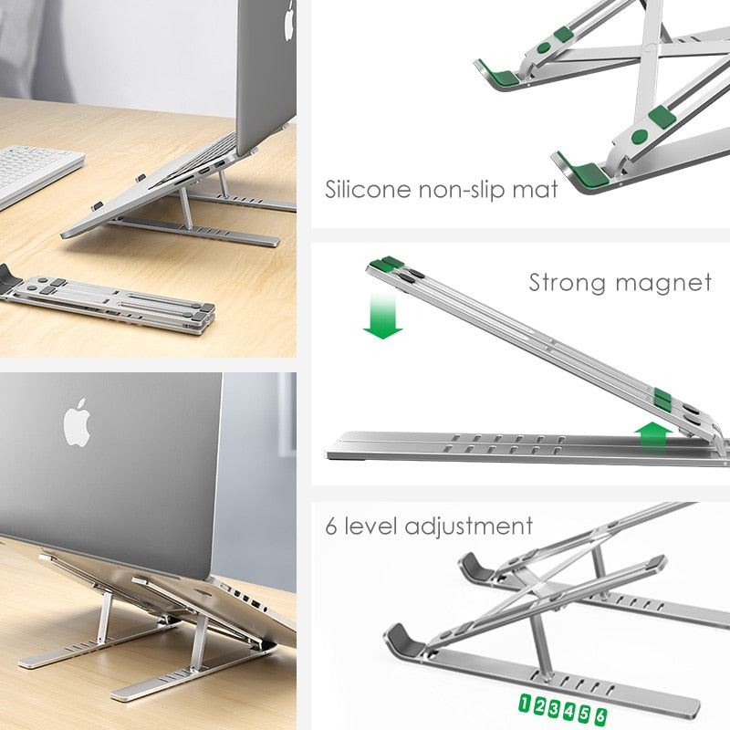 Laptop Stand for MacBook Pro Notebook Stand Foldable Aluminium Alloy Tablet Stand