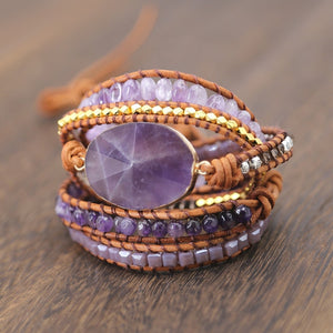Natural Stones Crystal  Wrap Bracelets