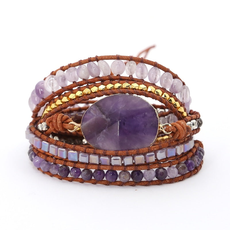 Natural Stones Crystal  Wrap Bracelets