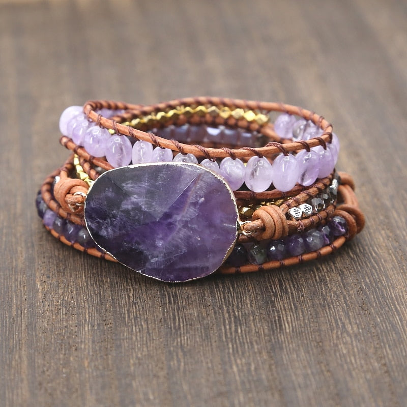 Natural Stones Crystal  Wrap Bracelets