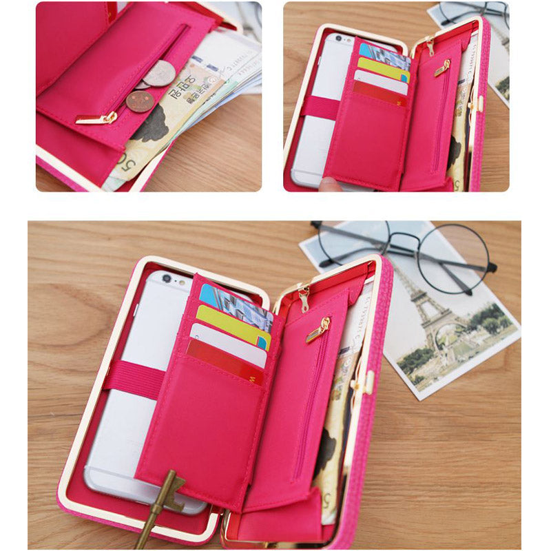 Travel Coin Purse Wallet with Cellphone Pocket