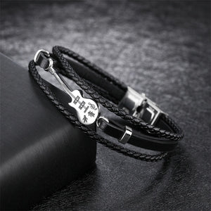 Unique Stainless Steel Guitar Bracelet