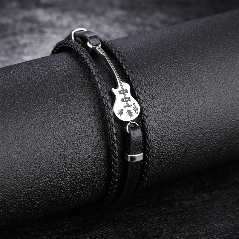 Unique Stainless Steel Guitar Bracelet