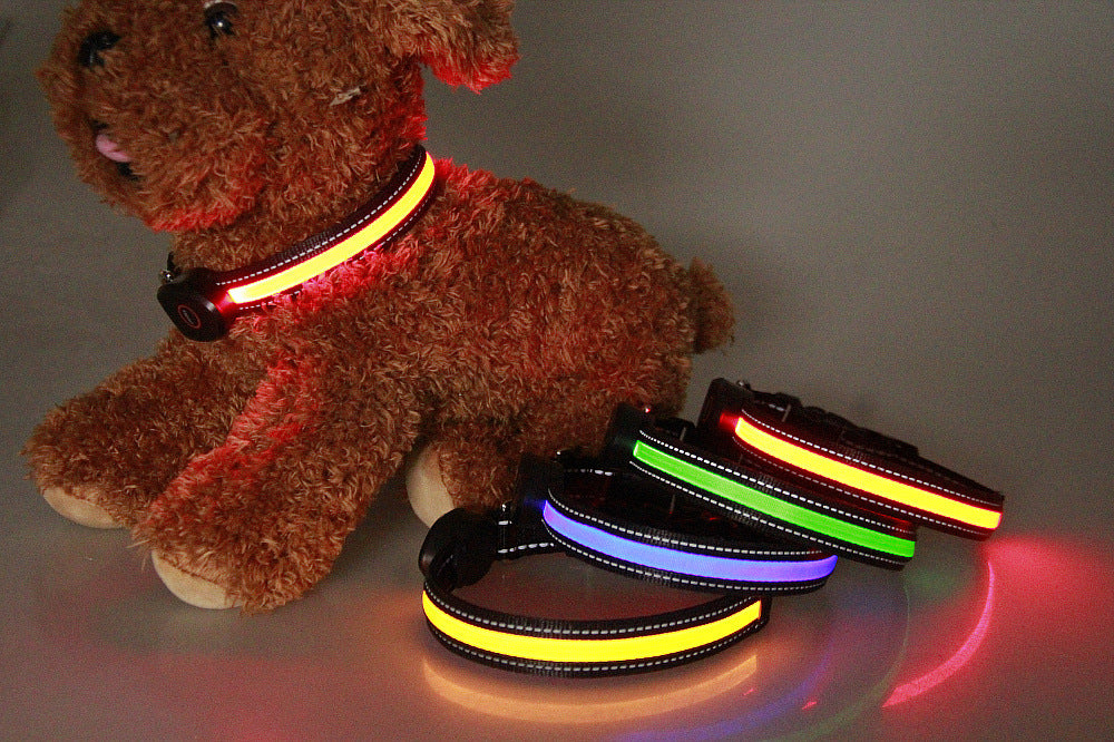 LED Dog and Cat Collar USB Rechargeable