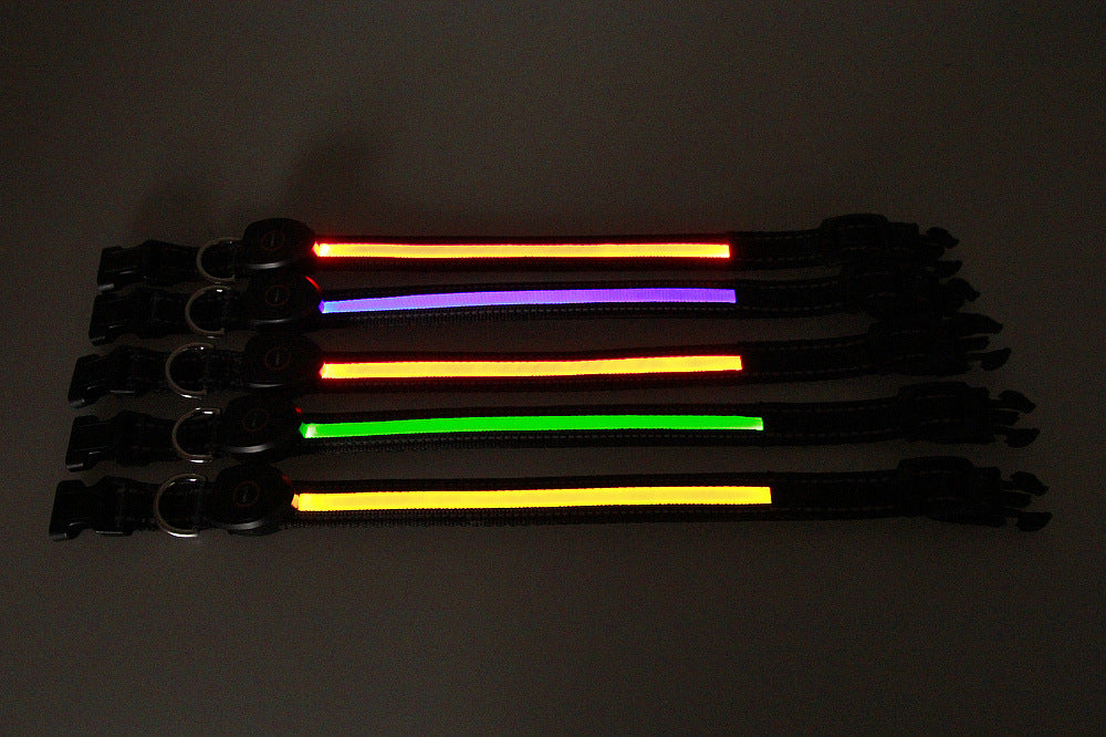 LED Dog and Cat Collar USB Rechargeable