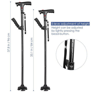 Foldable Walking Cane With LED Light