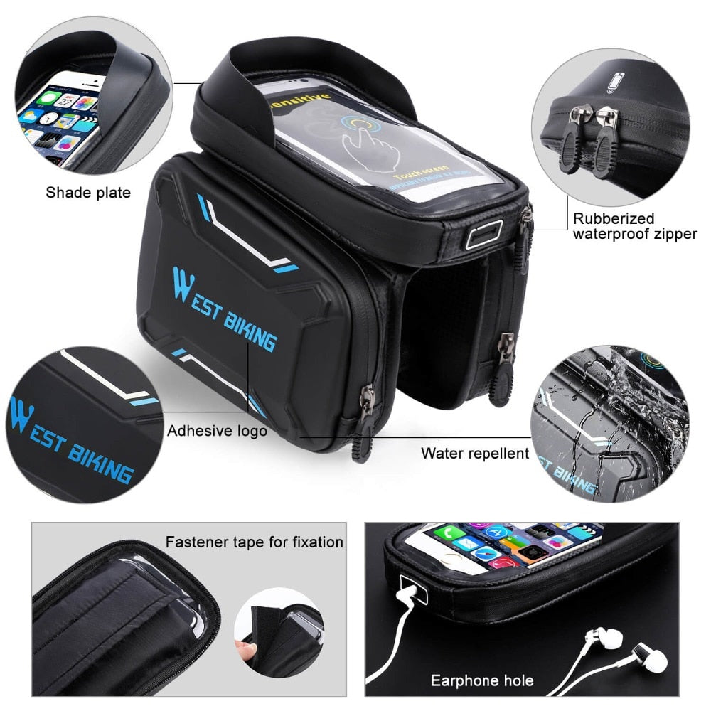 Bicycle Bags Front Frame High-quality MTB Bike Bag Waterproof Screen Touch Top Tube Phone Bag