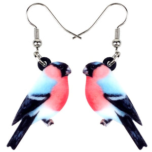 Acrylic  Voilet Sabrewing Hummingbird and Bird Friends Earrings