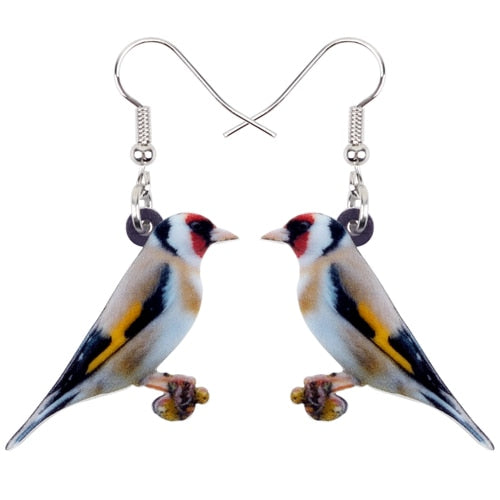 Acrylic  Voilet Sabrewing Hummingbird and Bird Friends Earrings