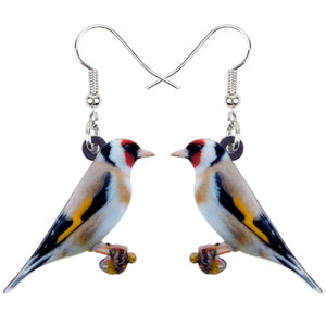Acrylic  Voilet Sabrewing Hummingbird and Bird Friends Earrings