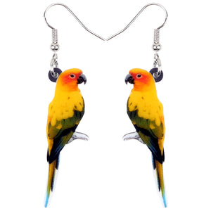 Acrylic  Voilet Sabrewing Hummingbird and Bird Friends Earrings