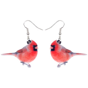 Acrylic  Voilet Sabrewing Hummingbird and Bird Friends Earrings