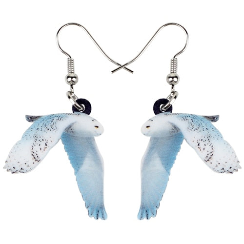 Acrylic  Voilet Sabrewing Hummingbird and Bird Friends Earrings