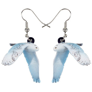 Acrylic  Voilet Sabrewing Hummingbird and Bird Friends Earrings