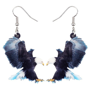 Acrylic  Voilet Sabrewing Hummingbird and Bird Friends Earrings