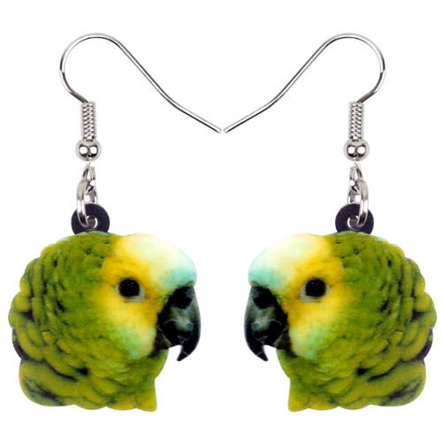 Acrylic  Voilet Sabrewing Hummingbird and Bird Friends Earrings