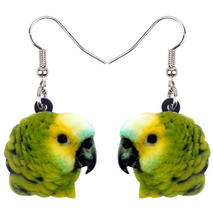 Acrylic  Voilet Sabrewing Hummingbird and Bird Friends Earrings