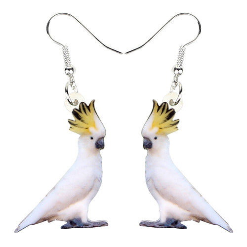 Acrylic  Voilet Sabrewing Hummingbird and Bird Friends Earrings