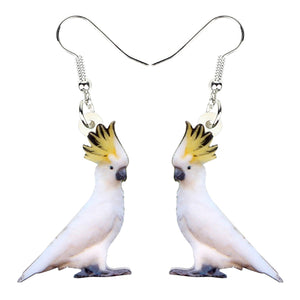 Acrylic  Voilet Sabrewing Hummingbird and Bird Friends Earrings