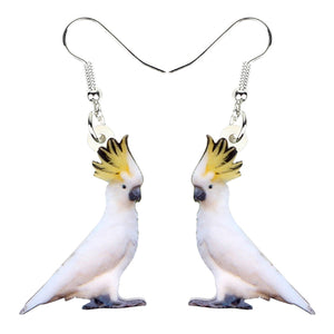 Acrylic  Voilet Sabrewing Hummingbird and Bird Friends Earrings