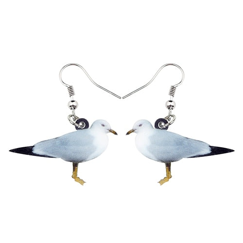 Acrylic  Voilet Sabrewing Hummingbird and Bird Friends Earrings