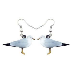 Acrylic  Voilet Sabrewing Hummingbird and Bird Friends Earrings