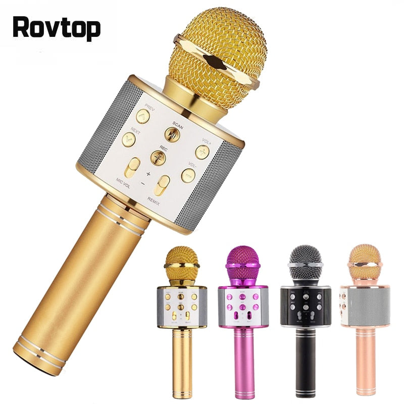 Professional Bluetooth Wireless Microphone Karaoke Speaker - Recorder