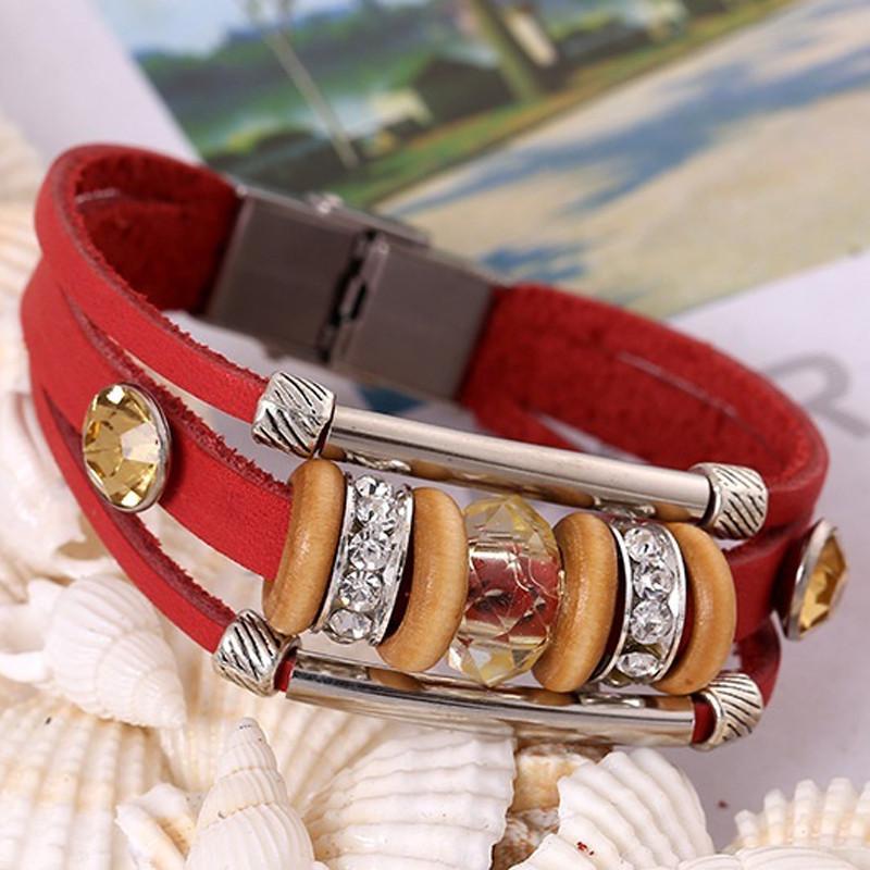 Rhinestone Bracelet - Rhinestone Crystal Handmade Metal Beaded Bracelets