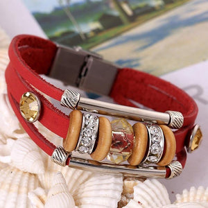 Rhinestone Bracelet - Rhinestone Crystal Handmade Metal Beaded Bracelets