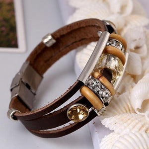 Rhinestone Bracelet - Rhinestone Crystal Handmade Metal Beaded Bracelets