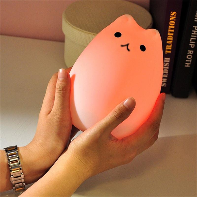 Silicone Cat Light - Color Changing Silicone Cat Night Lights