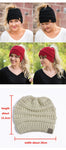 Soft Knit Ponytail Beanie