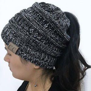 Soft Knit Ponytail Beanie